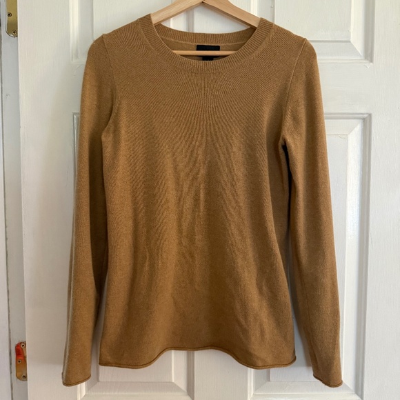 JCREW Cashmere Classic Fit Crewneck Sweater in Camel Women’s Size S - Picture 1 of 5